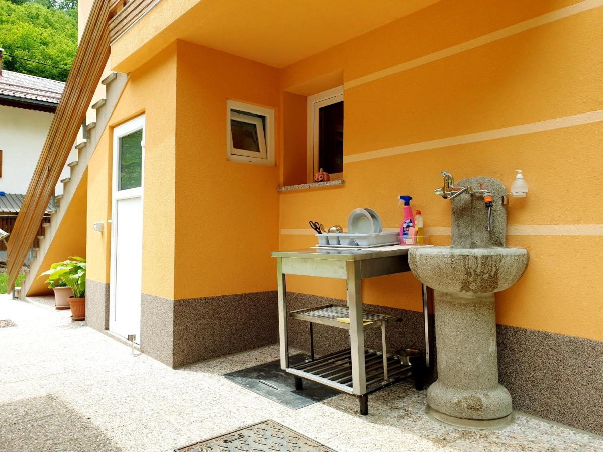 Apartment And Garden House Among The Mountains Podbrdo Ngoại thất bức ảnh